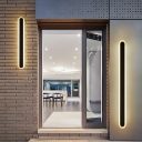 Minimalist Wall Lighting Ideas Linear Warm Light Wall Mounted Lamp for Outdoor