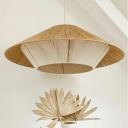 Suspension Pendant Light Braided South-east Asia Contemporary Ceiling Light for Living Room