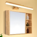 Modern Style Led Vanity Light Strip Linear Wood Vanity Mirror Lights for Bathroom