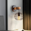 Nordic Style LED Wall Sconce Industrial Style Retro Metal Wall Light for Bedside