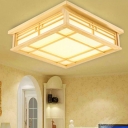 Modern Flush Mount Fixture Wood Flush mount Ceiling Lamp for Living Room Bedroom