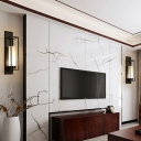 Creative Metal Glass Warm Wall Sconce for Hallway Corridor and Bedroom