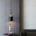 Postmodern Style LED Pendant Light Metal Cylinder Nordic Style Hanging Light for Bedside Bar