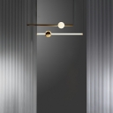 Minimalism Linear Chandelier Light Fixture Metal Duplex Hanging Chandelier
