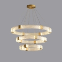 Modern Style LED Chandelier Light 3 Lights Nordic Style Acrylic Clear Pendant Light for Living Room