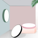 Contemporary Flush Ceiling Lights Macaron Color Flush Ceiling Light Fixture for Living Room