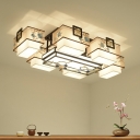Creative Fabric Decorative Ceiling Light 7 Lights for Hallway and Bedroom