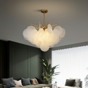 Cascading Glass Chandelier Pendant Light Modern Elegant Hanging Chandelier for Living Room