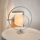 Modernism Nights and Lamp 1 Head Round Glass Table Light for Bedroom
