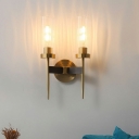 2 Lights Modern Sconce Light Fixtures Black Minimalism Living Room Flush Mount Wall Sconce