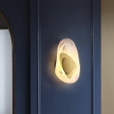Creative Warm Metal and Glass Wall Sconce for Bedroom Corridor and Staircase