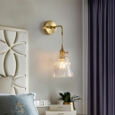 Nordic Style LED Wall Sconce Metal Glass Retro Wall Light for Bedside