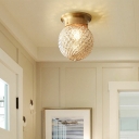 Colonial Style Glass Ceiling Light for Hotel Hallway Corridor and Bedroom