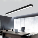 1-Light Pendant Light ​Contemporary Style Slim Rectangular Linear ​Shape Metal Suspension Lamp
