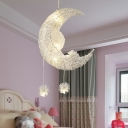 White Modern Chandelier Lighting Fixtures 5 Light Creative Bedroom Hanging Chandelier