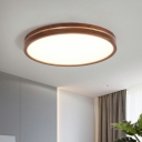 Modern Flush Mount Fixture Wood Material Flush Mount Ceiling Lamp for Living Room