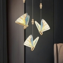 Modern Pendants Light Butterfly Acrylic 1 Light Bedroom Ceiling Lights Fixtures