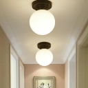 Modern Simple Warm Glass Ceiling Light for Hallway Corridor and Bedroom