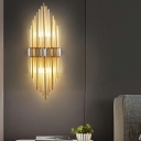 Postmodern Style Flush Mount Wall Sconce Crystal Wall Sconces for Living Room Bedroom