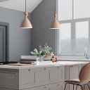1 Light Cone Shade Hanging Light Modern Style Metal Pendant Light for Living Room