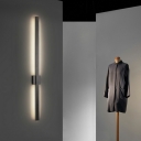 Modern Style Linear Wall Lamp Metal 1 Light Wall Light  for Living Room