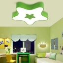 Children's Room Flush Ceiling Lights Cartoon Style 1 Light Flush Ceiling Light Fixture