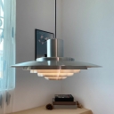 Postmodern Style Metal Pendant Light Multi-Layer Nordic Style LED Hanging Light for Living Room