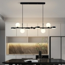 Metal Island Chandelier Lights LED 8 Lights Dinning Room Modern Ceiling Pendant Light