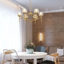 Modern 6 Lights Living Room Gold Chandelier Pendants Light Minimalism Large Contemporary Chandelier