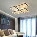 4 Lights LED Flushmount Light Modern Style Minimalism Metal Acrylic Celling Light for Living Room