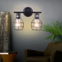 2 Lights Sconce Light Fixture Metal Industrial Vintage Wall Mounted Lighting for Living Room