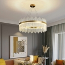 Contemporary Ceiling Light Fixtures Beveled Crystal Prisms Island Pendant