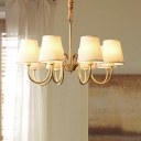 Design Style Chandelier 8 Head Fabric Lampshade Ceiling Chandelier for Bedroom Living Room