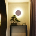 Modern Style LED Wall Sconce Nordic Style Minimalism Metal Circle Wall Light for Stairs Background