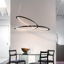 Modern Style Hanging Lamp Kit Linear Hanging Ceiling Lights for Bedroom Dining Room