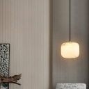 1-Light Pendant Light Kit ​Modern Style Square Shape Stone Suspension Lighting
