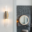 Simple Glass 2 Lights Wall Sconce Light for Hall Corridor and Bedroom