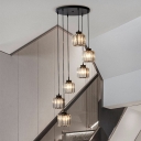 Modern Style Multi Light Pendant 6 Light Multi-Light Pendant Light for Stairwell Living Room