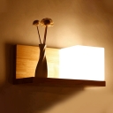 Modern Warm Wooden Decorative Led Wall Lamp for Bedroom Corridor and Staircase