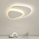 Modern Style LED Flushmount Light 2 Lights Nordic Style Minimalism Metal Acrylic Celling Light for Bedroom