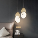 Modern Style LED Pendant Light Nordic Style Platting Metal Hanging Light for Bedside