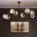 8 Lights Mobile Shade Hanging Light Modern Style Acrylic Pendant Light for Living Room