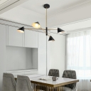 Postmodern Style Metal Pendant Light 4 Lights LED Chandelier Light for Dinning Room Living Room