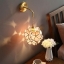 Nordic Style LED Wall Sconce Modern and Simple Glass Metal Wall Light for Bedside