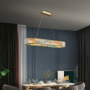 Modern Linear Island Lighting Crystal Elegant Island Lighting Fixtures for Living Room