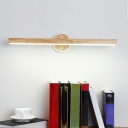 Nordic Minimalist Wooden Line LED Wall Light Decorated in Dressing Table and Bookstore