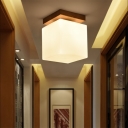 Modern Style Flush Mount Light Fixture Wood Flush Mount Lighting Fixtures for Living Room Corridor