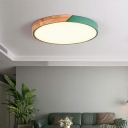 Contemporary Flush Ceiling Lights Macaron Flush Ceiling Light Fixture for Bedroom Dining Room