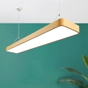 Modern Pendant Light Contemporary Rectangular Linear Hanging Ceiling Light for Office