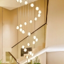 Modern Style Multi Light Pendant 25 Head Multi-Light Pendant Light for Stairs Living Room